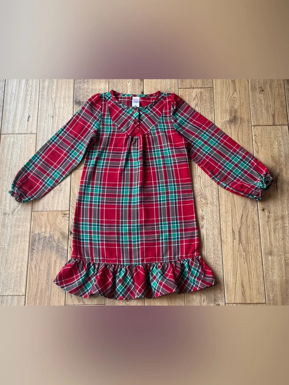 Gymboree Holiday Plaid Nightgown size Medium 7-8